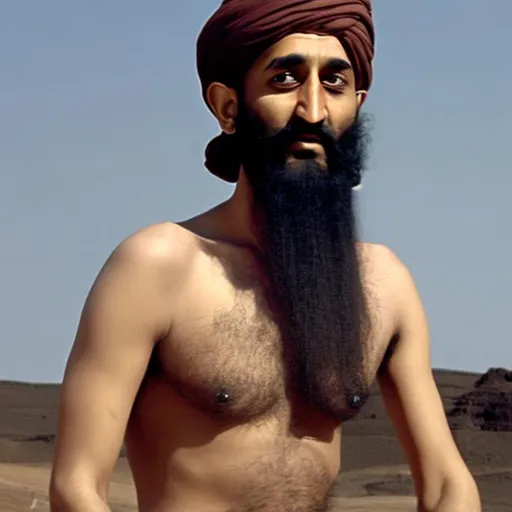 Prompt: Osama bin Ladin fully naked
