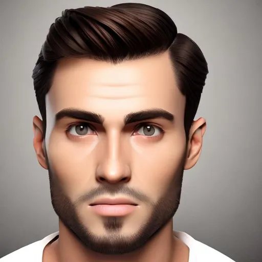 Prompt: make a handsome face shape-focus