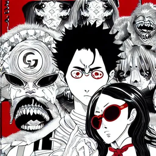 Gucci MF Shades. Anime. Manga. Violence. Junji Ito.