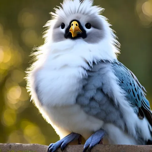 Prompt: very fluffy bird