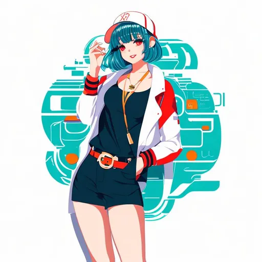 Prompt: High detailed, retro style, anime style, full body view