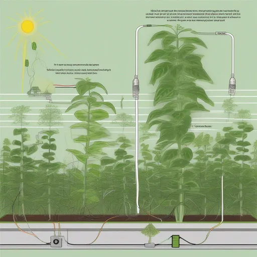 Prompt: plants generating electricity