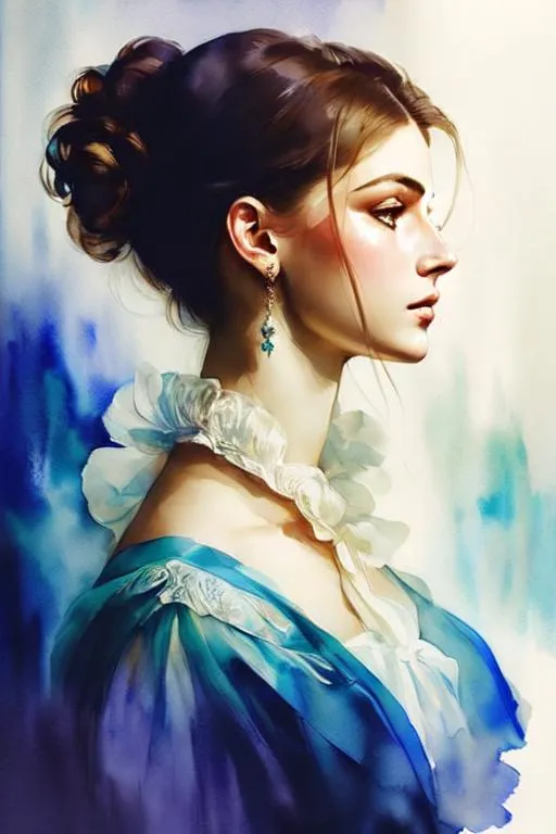 Prompt: beautiful character design, double exposure shot, front profile, beautiful hair and confident, insanely detailed and intricate, elegant, watercolor, cinematic, portrait, raphaelite, headroom, pierre-auguste Renoir