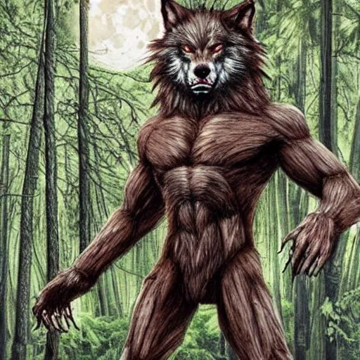 Hyper realistic Bipedal Wolfman, or Werewolf, in for... | OpenArt