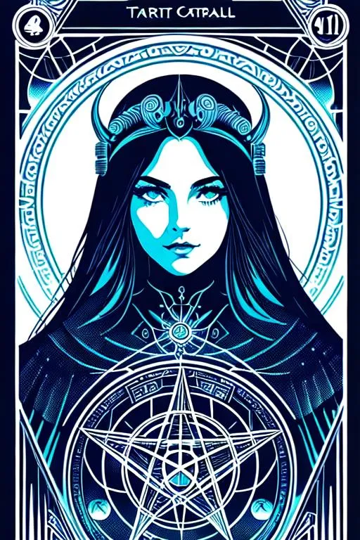 tarot card + Celtic goddess, vintage detailed sci-fi... | OpenArt