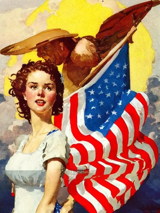 Illustration Patriotic Poster By Winslow Homer Norm Openart 