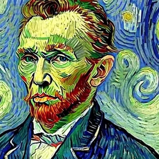 Prompt: Vincent Van Gogh portrait painting of President Abraham Lincoln
