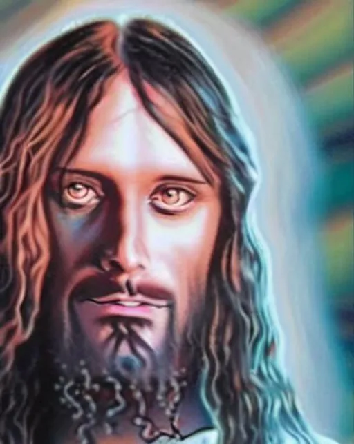 Prompt: Jesus  metalhead  disiple in 2023