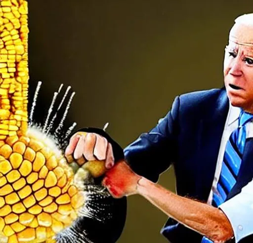 Joe Biden fighting corn pop | OpenArt