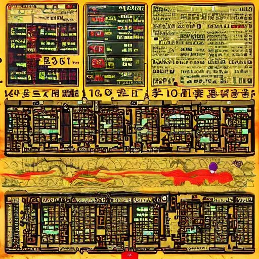 Prompt:  trading floor chinese steampunk
