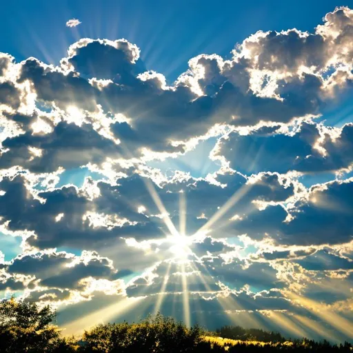 Prompt: Cloud Structures, back lit HDR hyperdetailed photorealistic polished sunny sunshine rays hyperrealism complex colorful beautiful light dust