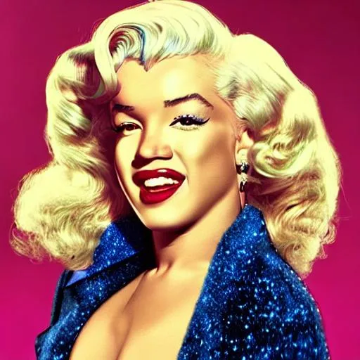 Prompt: Keke Palmer as Marilyn Monroe in Gentlemen Prefer Blondes, hyperealistic, 8k