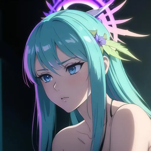 Prompt: {{{{highest quality absurdres best award-winning masterpiece}}}} best octane rendered stylized splashscreen videogame trailer digital oil art {{hyperrealistic stunning cinematic semi-anime waifu style}} closeup of hyperrealistic intricately hyperdetailed wonderful stunning beautiful cute posing feminine 22 year {{plant spirit shaman woman}} with {{hyperrealistic ombre hair}} and {{hyperrealistic perfect beautiful eyes}} wearing {{hyperrealistic nature shaman outfit}} with deep exposed visible cleavage and tight arousing abdomen, in {{hyperrealistic intricately hyperdetailed perfect 128k highest resolution definition fidelity UHD HDR}},
hyperrealistic intricately hyperdetailed wonderful natural beautiful stunning cute feminine anime waifu face with romance glamour soft skin and red blush cheeks and cute sadistic smile and {{seductive love gaze at camera}},
hyperrealistic perfect posing body anatomy in perfect epic cinematic intimate stylized composition with perfect vibrant colors and perfect shadows, perfect professional sharp focus RAW photography with ultra realistic perfect volumetric dramatic soft 3d lighting, trending on instagram artstation with perfect intimate epic cinematic post-production, 
{{sexy}}, {{huge breast}}