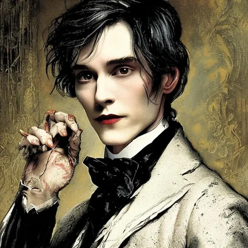 Prompt: picture of Dorian Gray but he repented