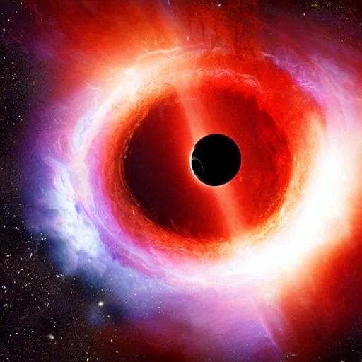 Prompt: Black hole in space