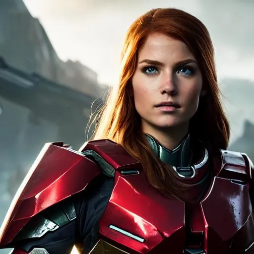 Prompt: Portrait of cute Caucasian girl as a Halo Spartan, with short {red} hair and with cute HD face, {New Alexandria}, perfect composition, hyperrealistic, super detailed, 8k, high quality, trending art, trending on artstation, sharp focus, studio photo, intricate details, highly detailed, by greg rutkowski