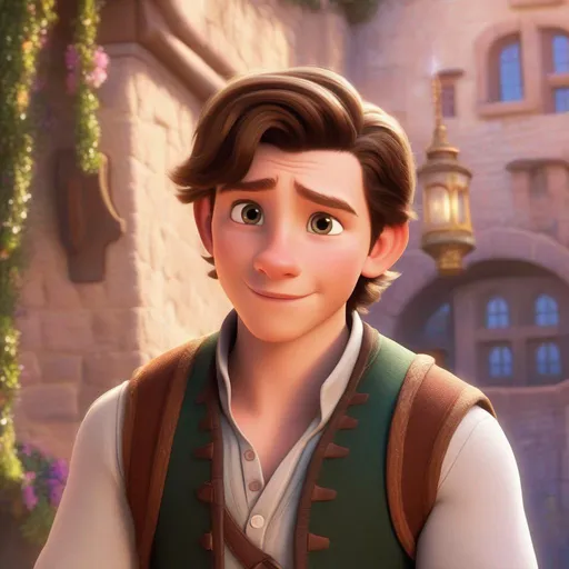 Prompt: tom holland as flynn in tangled