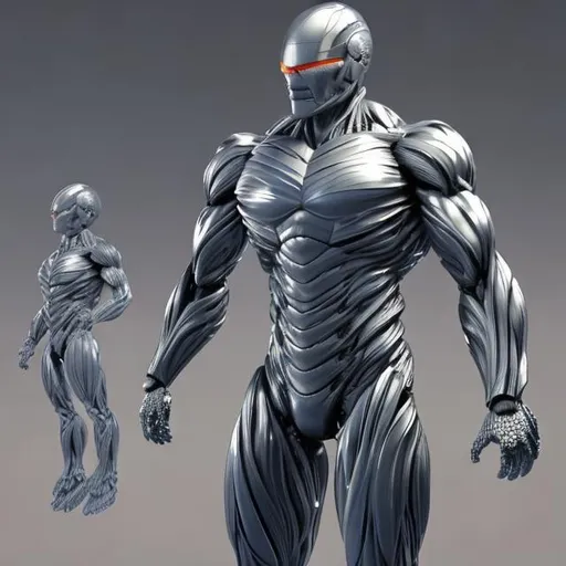 Prompt: Muscular lron man suit. Heavy muscles. 3d rendered. 4K. Ultra realistic 
