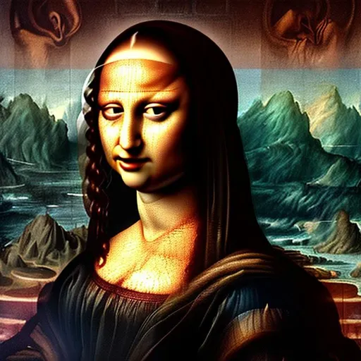 Prompt: xenomorph mona lisa