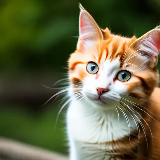 Prompt: Erikku male cat (short ginger hair, freckles, right eye blue left eye purple) 8K, UHD, best quality, 