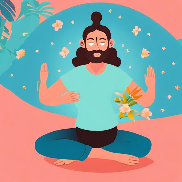 animated yoga and meditation instructor