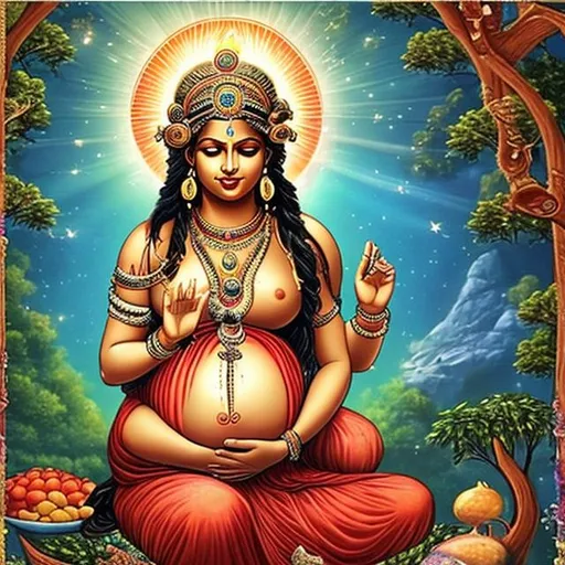 Prompt: pregnant mother goddess of all 