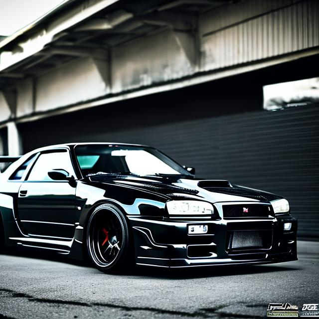 Skyline Gtr R 34 Full Modded In Black Colored