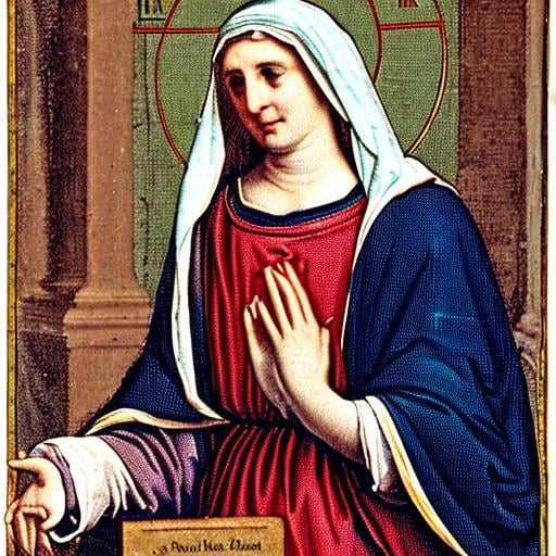 Note dame as virgin Mary.