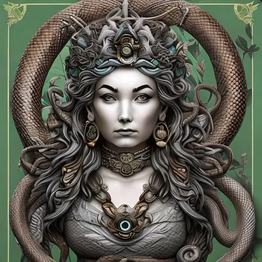 Prompt: Snake goddess of freedom