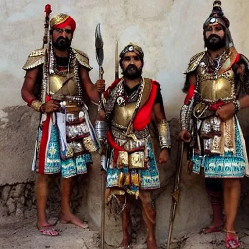 Prompt: Rajput warriors 