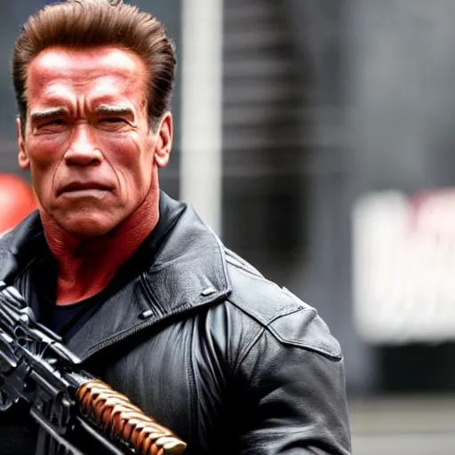 Prompt: Arnold Schwarzenegger as the Punisher