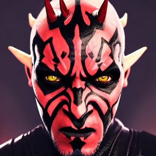 Portrait of Darth Maul, perfect composition, hyperre...