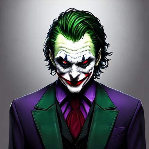 Joker dark night batman half body | OpenArt