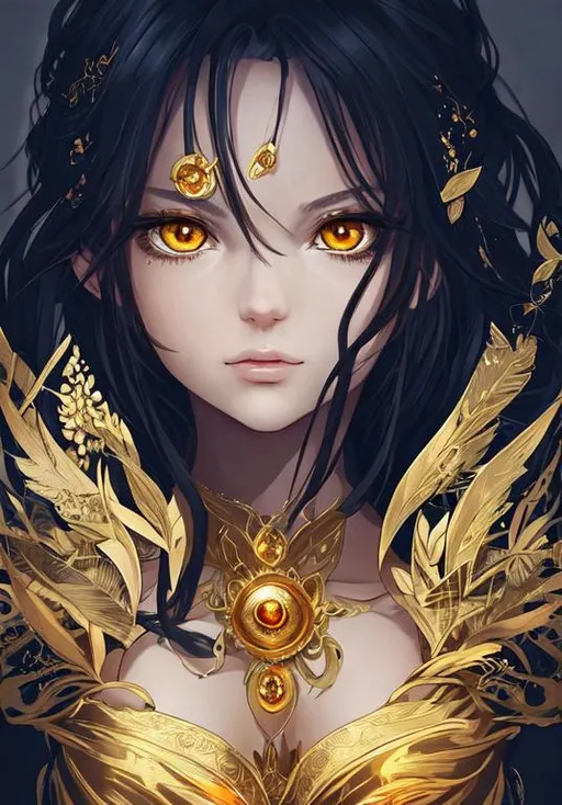 a beautiful artwork illustration [golden eyes] | OpenArt