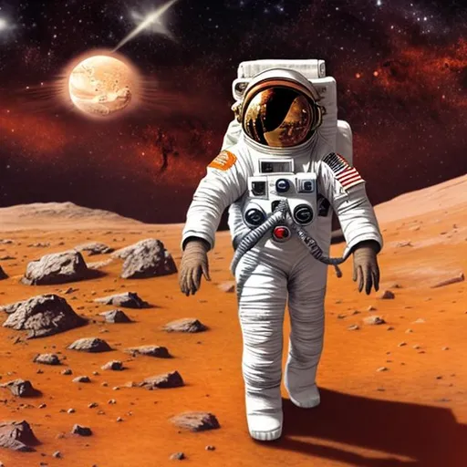 Prompt: astronaut on mars