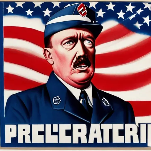 Prompt: patriotic american hitler