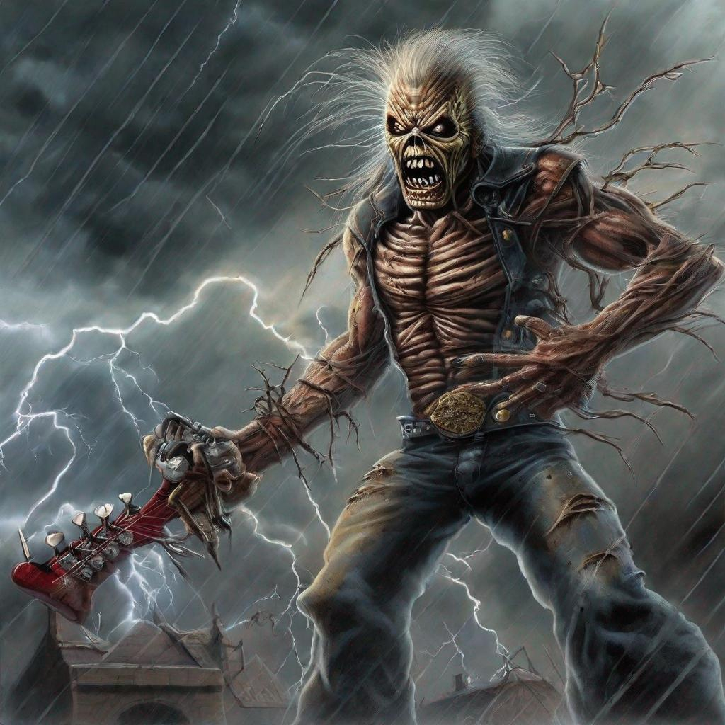 Eddie from Iron Maiden is a storm | OpenArt