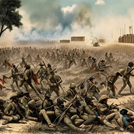 Prompt: The US Army retreats from Mexico after the loss in the Mexican-American War