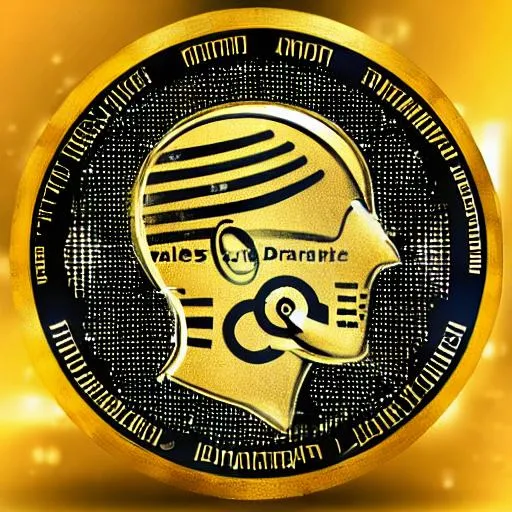 Prompt: artificial intelligence coin whit the tekst AI