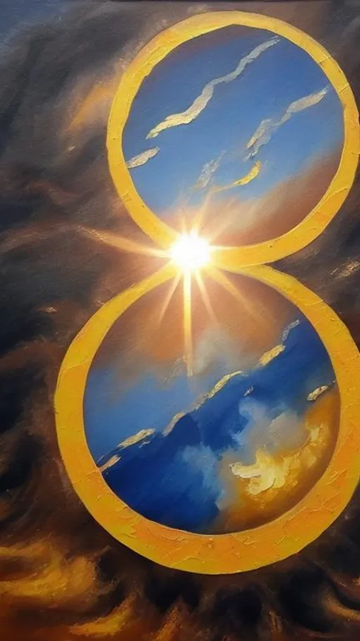 Oil Painting Of The Sun And The Moon In The Sky OpenArt Image 8coLm7XU 1687293353968 512.webp