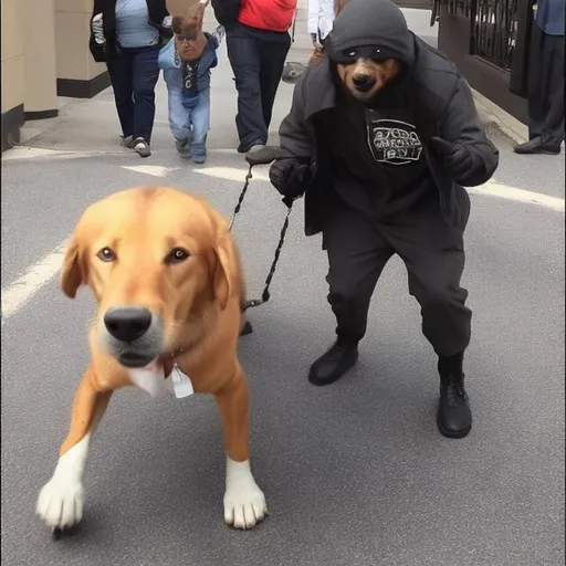 dog robbing a bank