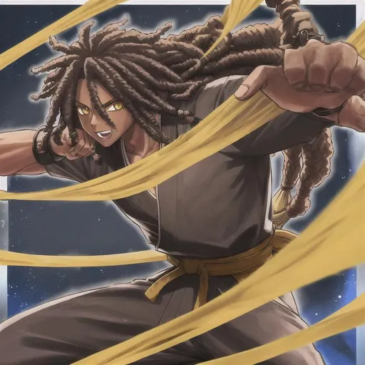 anime african american male with dreads