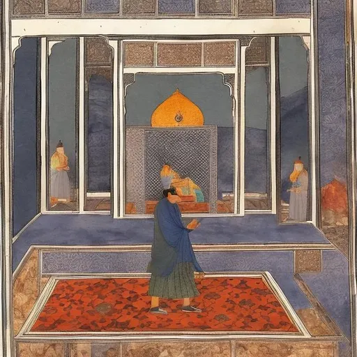 Prompt: Babur using Instagram
