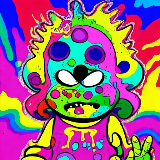 trippy cartoon characters