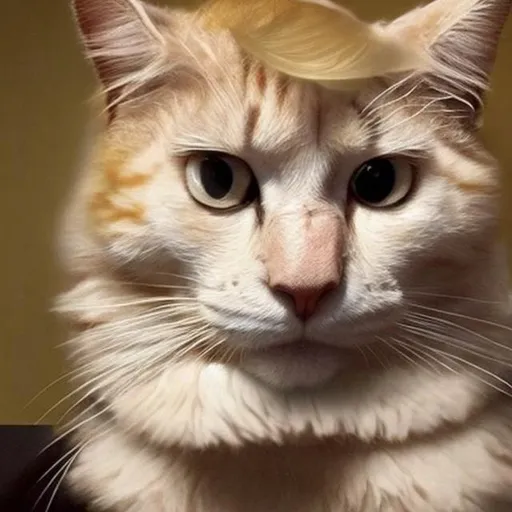 Prompt: actual photo of donald trump as  cat jesus, surprise me