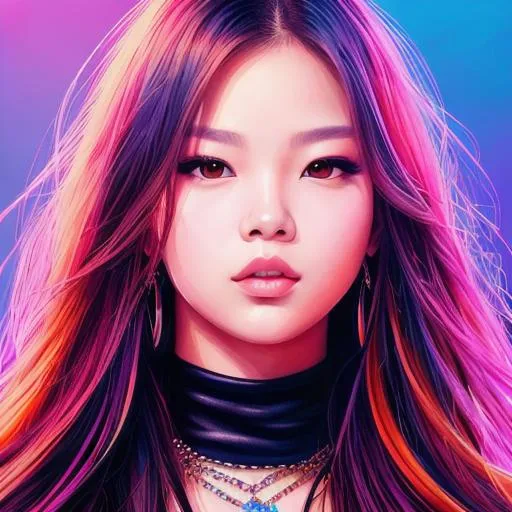 Prompt: Jennie blackpink, color shading, illustration art, front, modern fashion, epic Instagram, artstation, hyperdetailed, unreal engine, modern anime style, anime face, complementary colors, 8k, deviantart masterpiece, oil painting, heavy strokes