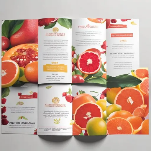 Prompt: fruit brochures for pomelo design