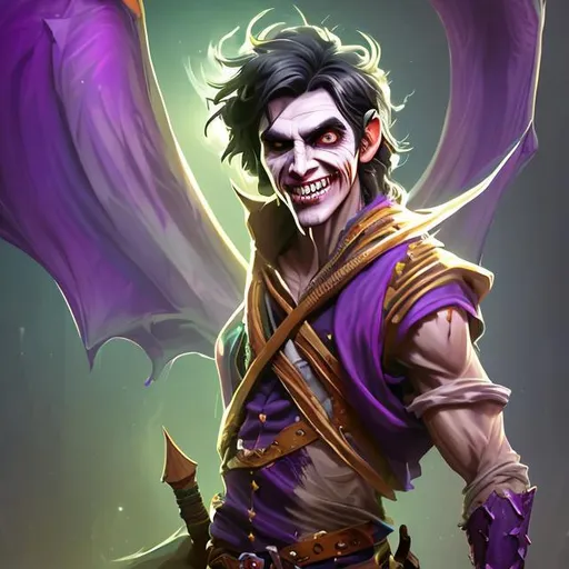 Prompt: Full body splash art of a sweet, youthful, expressive, smiling male undead zombie bard, mummified face, black hair, skinny, plum purple noble clothes, D&D, dnd, fantasy, highly detailed, sharp focus, digital painting, trending on artstation, 4k, 8k, unreal engine