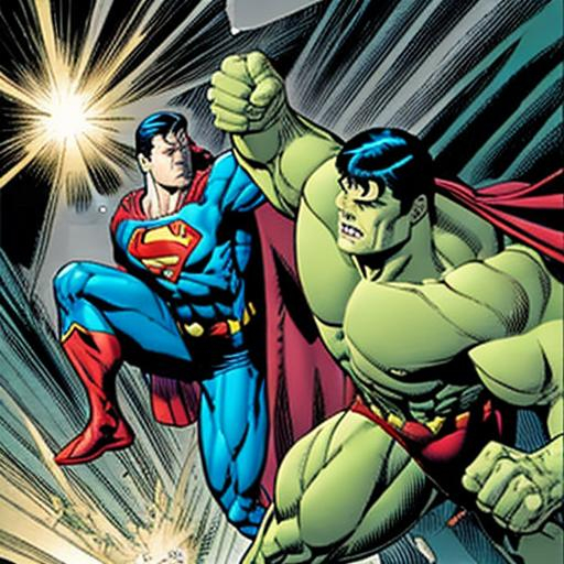 Superman fighting the Hulk on Asgard | OpenArt