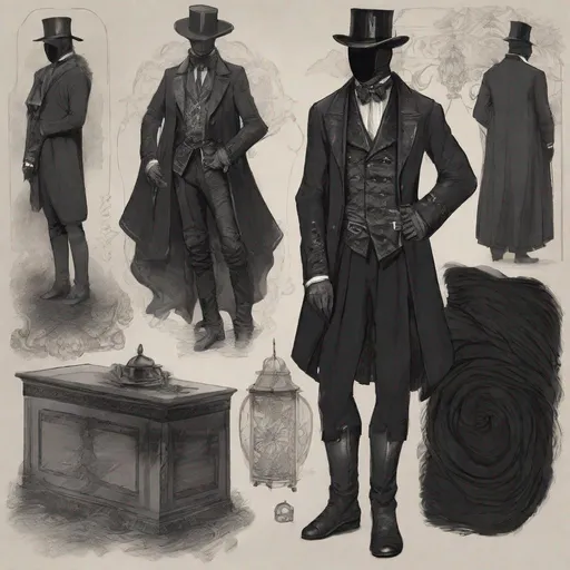 Prompt: Pre-Victorian age fantasy setting commoner suit, male, {{{{{{{Gelatinous Body}}}}}}}, Full Body Vantablack Skin, Vantablack Slime Body, {{{no facial features}}}, {no face},{{{{no eyes}}}}, fantasy setting, sketch, drawing, unhinged, creepy, living shadow, {{wielding slender dual heavy blade}}
